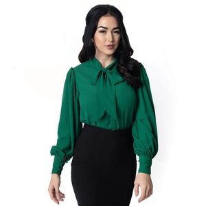 Unique Vintage Gwen Blouse Button Down